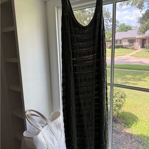 Olive green Knit Sleeveless Dress